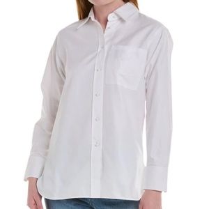 NWT MaxMara Crisp White Leccio Embroidered Shirt - Sz 10